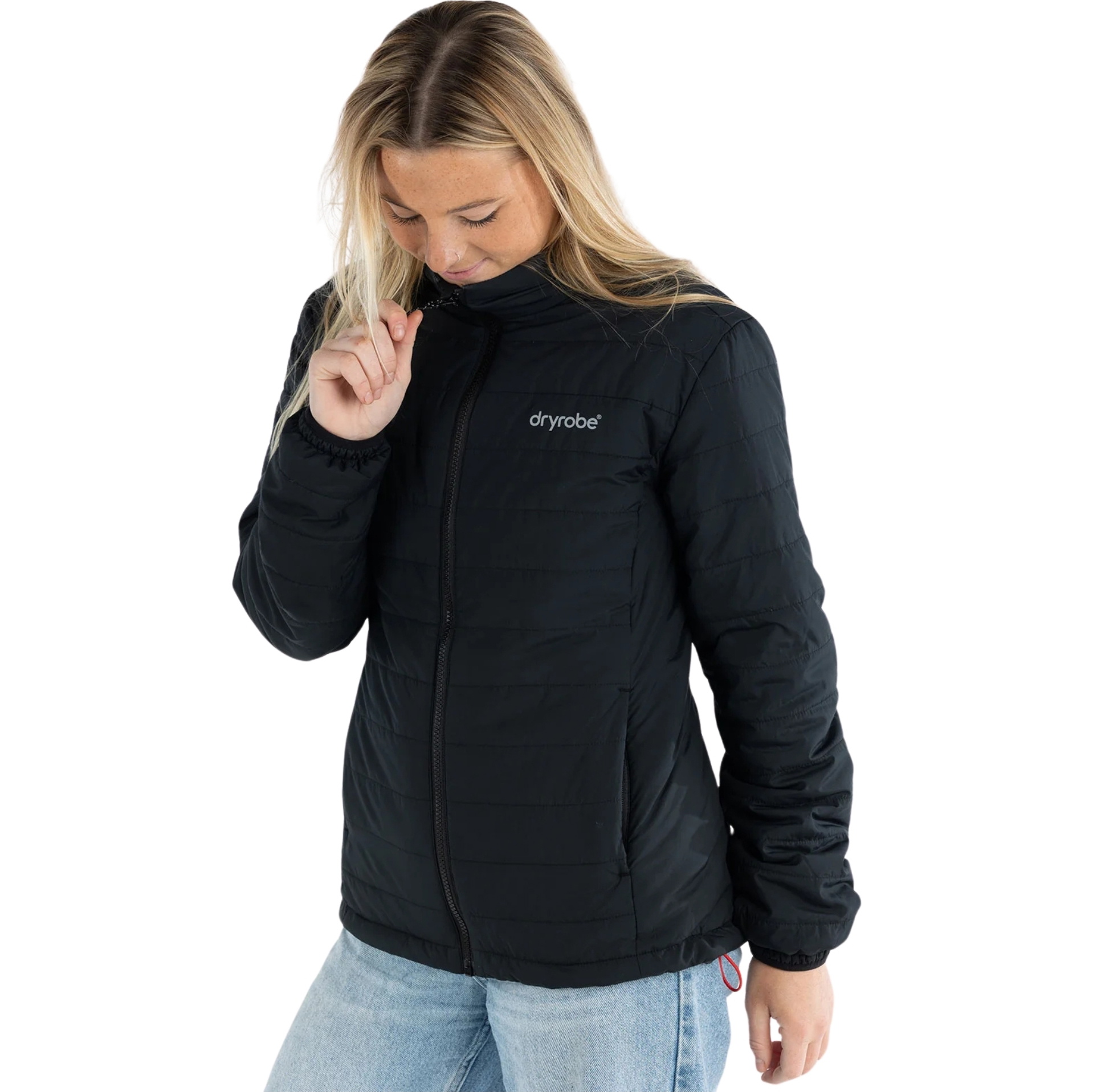 2026 Dryrobe Womens Mid Layer Packable Jacket W100-JCKT - Black